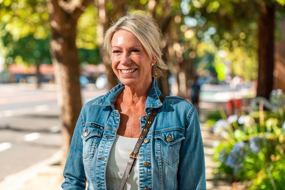 Image of a model for 'In Your 40s' slide